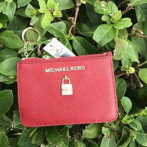 Michael Kors Adele Zip Coin Wallet Key Fob Ring